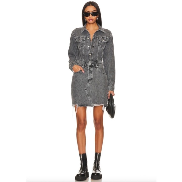 Etica Dresses & Skirts - Etica x Free People Lotta Denim Dress in Stormy Skies SZ M EUC